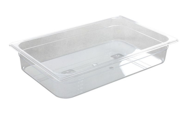 Hendi GN Behälter 1/1, 14 L, PC (Polykarbonat), LxBxH: 530x325x100 mm, Transparent, 861226