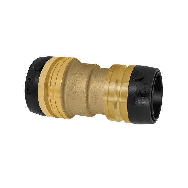 Riegler Reduzier-Verbinder, Messing, »sharkbite«, 54 mm, für Rohr-Außen-ø 42 mm, 117056