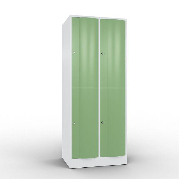 C+P Spind doppelstöckig Resisto, 2 Abteile, H1950xB772xT640 mm, Grau/Resedagrün, 8270-273 S10111