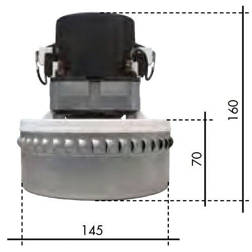 LAVOR Saugmotor / Saugturbine mit Motorschutz 1000 W (A40), 3.755.0018-PS