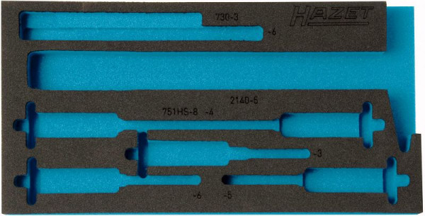 Hazet 2-Komponenten Weichschaum-Einlage, für 163-299/8, Abmessungen / Länge: 342 mm x 172 mm, 163-299L