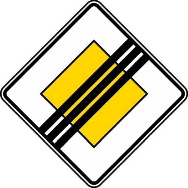 Stein HGS Ende der Vorfahrtstraße Nr. 307, 600 x 600 mm, RA1, Flachform 2 mm, 307-211