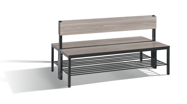 C+P Doppelseitige Sitzbank mit Rückenlehne, Basic Plus, H796xB1500xT760mm, 8061-410 S10003
