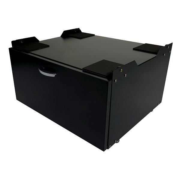 Mendler Waschmaschinenunterschrank HWC-E50, Sockel Podest Erhöhung Untergestell, Schublade 33x61x52cm, schwarz, 67502