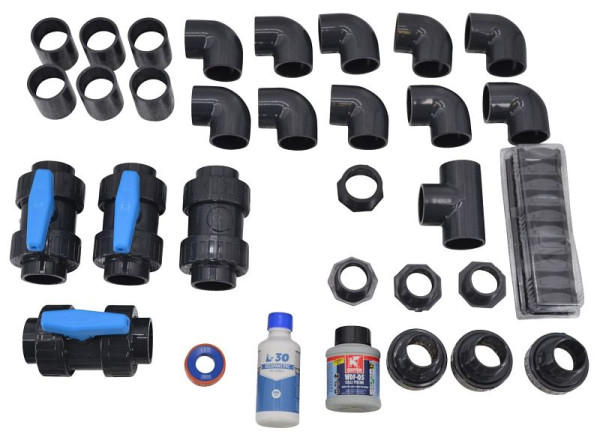 OKU PVC-Anschlussset für 1 Skimmer 2 x Einlaufdüsen, PVC-A-SET-2