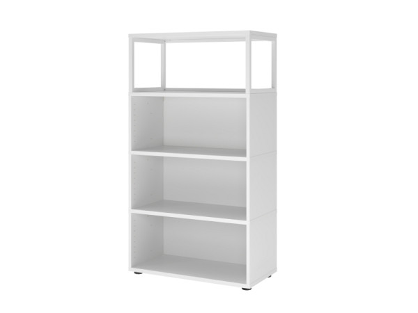 Hammerbacher Regal, 4OH, weiß, 80 x 40 x 145cm, VFW48RERG/W