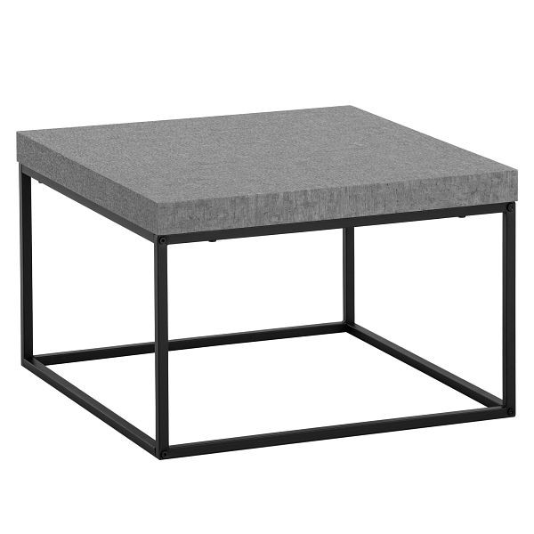 Wohnling Couchtisch 60x60x38cm Grau Sofatisch in Beton-Optik, Design Wohnzimmertisch Quadratisch, Loungetisch Klein, WL6.932