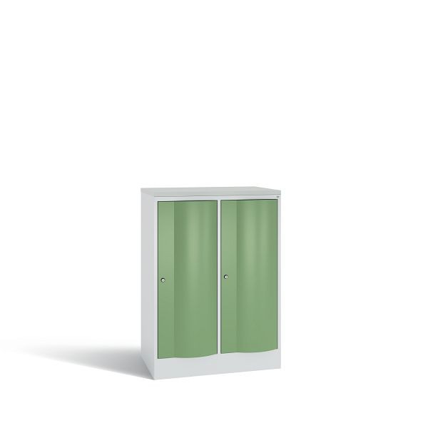 C+P Spind Resisto, 2 Abteile, H1077xB772xT540 mm, Grau/Resedagrün/DBS Hellgrau, 8271-272 S10112