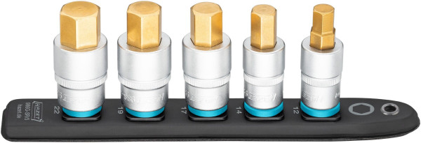 Hazet SmartRail, Vierkant hohl 12,5 mm (1/2 Zoll), Innen-Sechskant Profil, Anzahl Werkzeuge: 5, 12-22, 986G-SR/5
