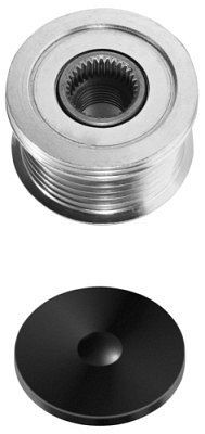 HELLA Generatorfreilauf, Gewindemaß: M16x1,5, Anzahl der Rillen: 6, mit Kappe, 9XU 358 038-521