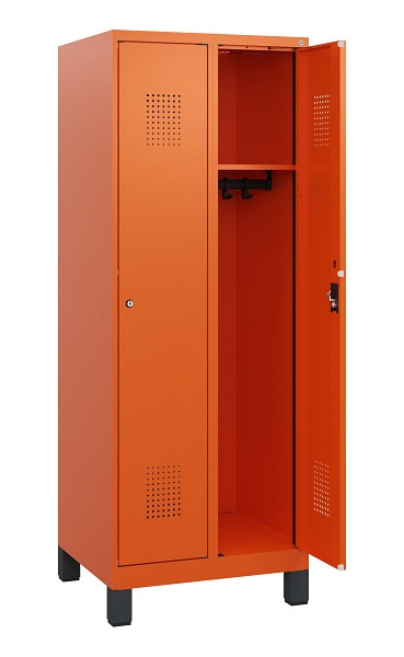 C+P Spind Evolo PLUS, Füße, 2 Abteile, 1630x600x500mm, 2004/2004, Zylinderschloss, 0490105-20 S10050