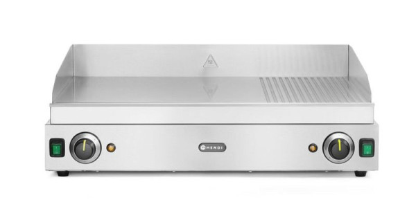 Hendi Grillplatte Profi Line, LxBxH: 720x530x250 mm, 2/3 glatt, 1/3 gerillt, 203163