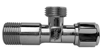 Benkiser Eckventil 1/2 Zoll x 1/2 Zoll ohne Quetschverschraubung, mit Schubrosette, Geräuschklasse 1, 7301212