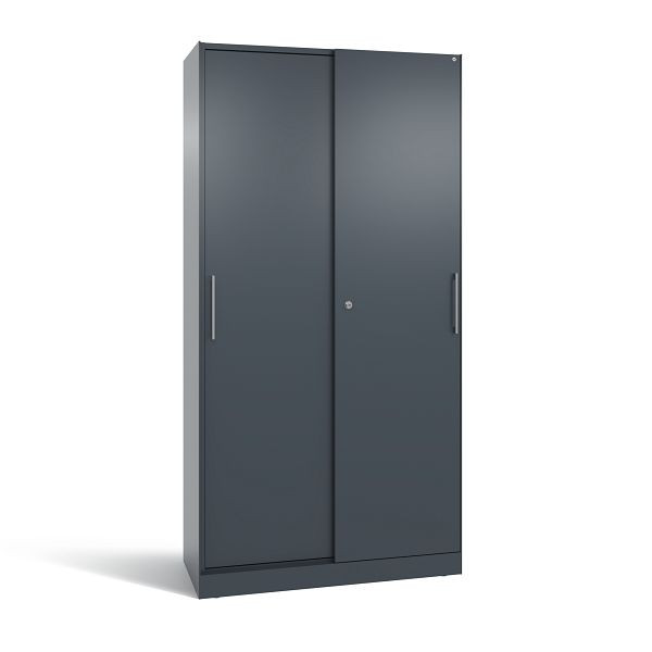 C+P Schiebetürenschrank Asisto, H1980xB1000xT435 mm, Anthrazit, 142002-000 S10183