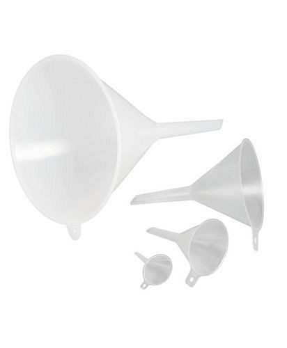 DENIOS Einfülltrichter aus PP, mit Griff und Aufhängeöse, Durchmesser 100 mm, VE: 6 Stück, 281889