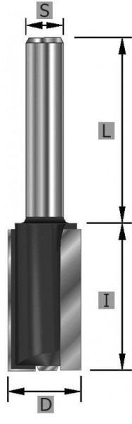 Edessö Nutfräser HW Z2+1 S8 mm, A: 20, B: 32, GL 64, C: 8, 101520008