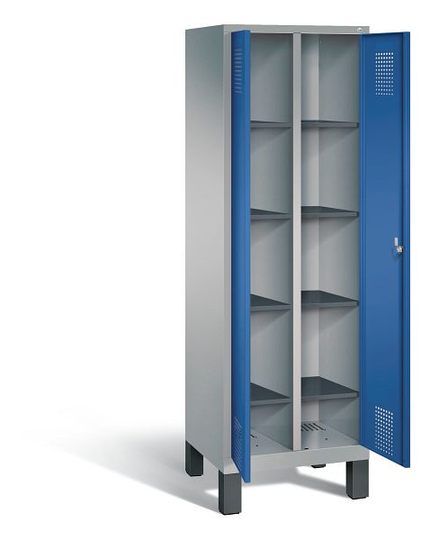 C+P Wäsche-Spind Evolo, H1850xB610xT500mm, Farbe: Weißaluminium / Enzianblau, 48012-20B S10029
