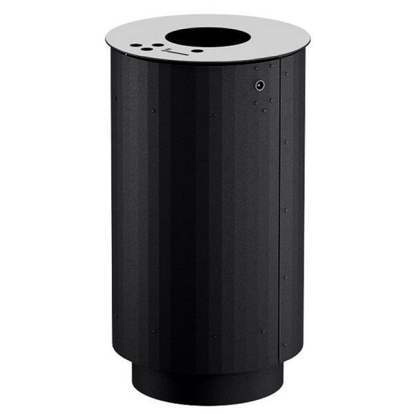 Stein HGS Abfallbehälter 'City 1200', mit Ascher, RAL 7016 anthrazitgrau, 37489