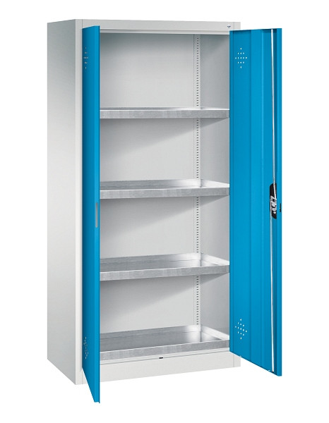C+P Umweltschrank Acurado, H1950xB930xT500mm, 7035/5012, Zahlenschloss, 8921-315 S10437