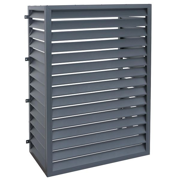 Mendler Verkleidung für Klimaanlage/Wärmetauscher HWC-O43, Abdeckung Schutzgitter, Metall 164x127x65cm, anthrazit, 121575