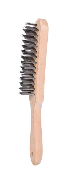 KS Tools Edelstahl Handdrahtbürste 4-reihig, 290mm, 201.2306