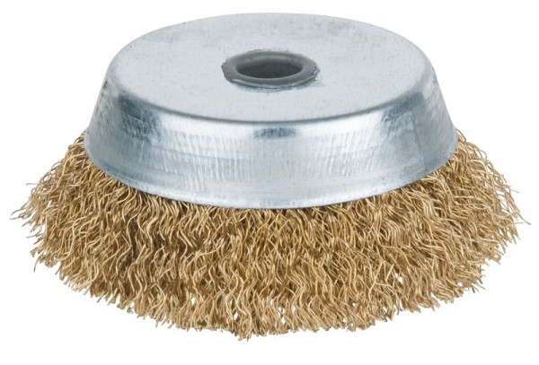 KS Tools BRONZEplus Topfbürste, Zinnbronzedraht, gewellt, Durchmesser 85 mm, 963.9597