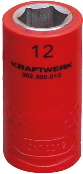 Kraftwerk 3/8" Elektriker Stecknuss 12 mm VDE, 302.300.012