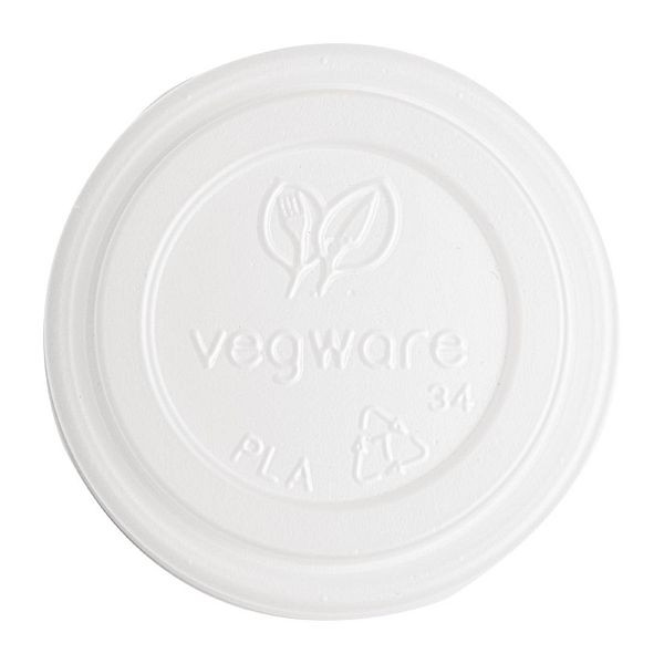 Vegware 62-Serie CPLA-Deckel (2000 Stück), für Espressotassen, FP801