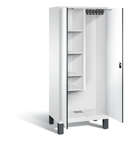 C+P Putzmittel-Spind Evolo, H1850xB810xT500mm, Farbe: Verkehrsweiß / Dekor Weiß, 48110-02 S10103