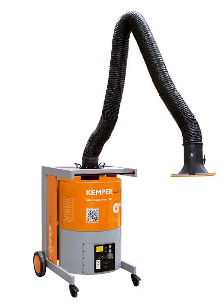 ELMAG Absauganlage, fahrbar, MaxiFil, Absaugarm Ø 150mm/3m in Schlauchausführung, Absauglänge mit Arm max 1.100 m³/h 1,5 kW 3x400 V, 58609