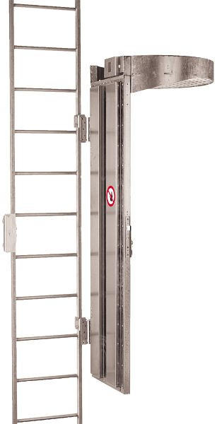 HYMER Aufstiegssperre mit Deckel, abschließbar, Stahl verzinkt, Scharnieranbindung rechts, 0055593