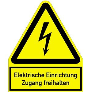 Moedel Elektrische Einrichtung Zugang freihalten, Kombischild, Folie, 200x244 mm, 58002