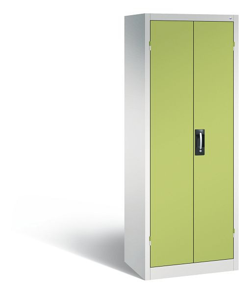 C+P Büro-Drehtürenschrank Acurado, H1950xB700xT500 mm, Lichtgrau/Viridingrün, 9237-05 S10018