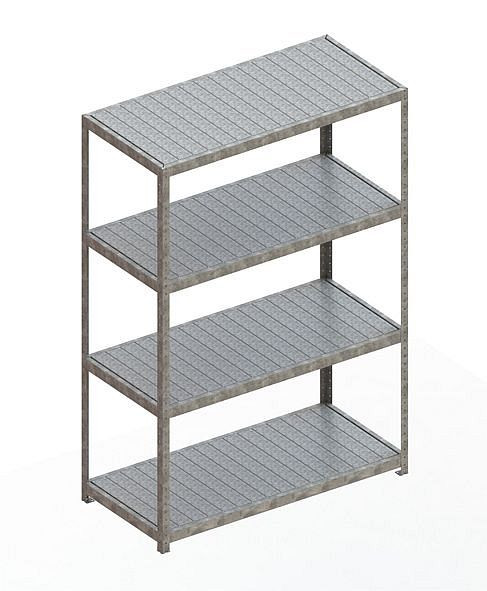 Meta SPEED - RACK Regal 2470x1700x800 mm mit Stahlpaneelen, verzinkt, Bodenanzahl: 4, 20087017
