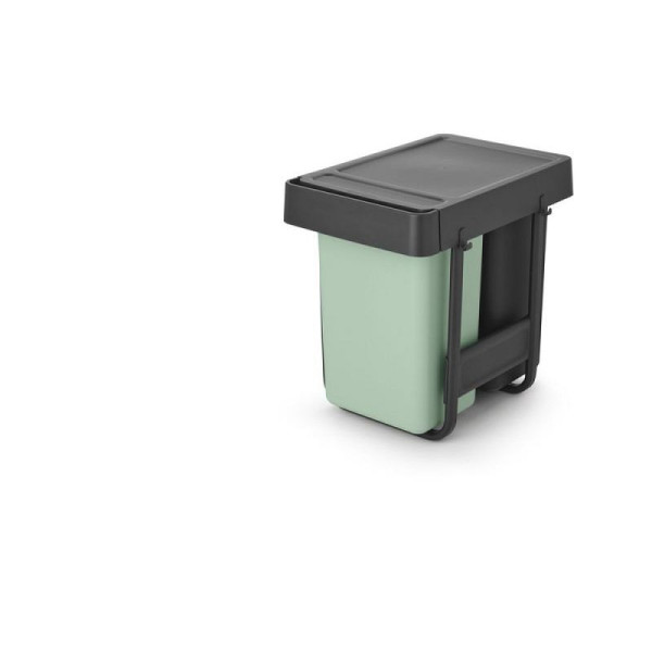 STEIN HGS Einbau Abfallsammler Sort & Go, dunkelgrau, jade, Gesamthöhe 431 mm, 15 Liter, 83494.0004