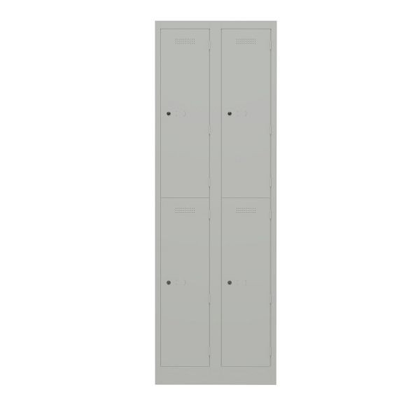 Bisley Garderobenschrank Primary Locker, 2 Abteile mit je 2 Fächern übereinander, 667 york, PL3050D2667