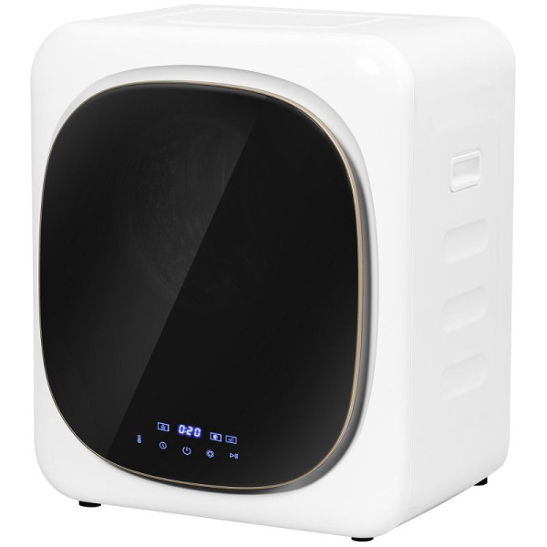 HOMCOM Wäschetrockner mit UV-Desinfektion, kompakte Bauweise, 4 kg Kapazität, Edelstahl, Weiß, B61-011V90WT