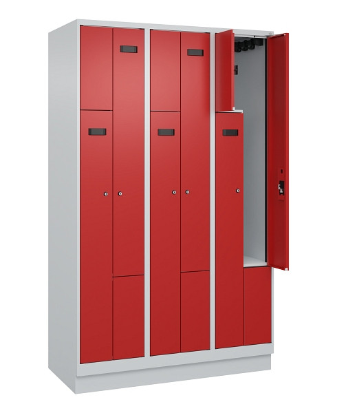 C+P Z-Spind Evolo PLUS, Sockel, 6 Fächer, 1950x1200x500mm, 7035/3000, Zylinderschloss, 049023-326 S10030