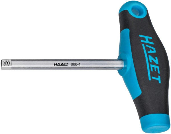Hazet Steckgriff mit T-Griff, Vierkant massiv 6,3 mm (1/4 Zoll), 134 mm, 866-4