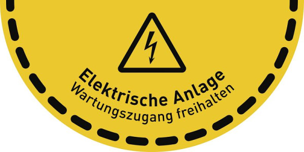 Moedel Fußbodenaufkleber Elektrische Anlage..., Folie, rutschhemmend, 600x300 mm, 104576
