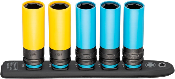 Hazet SmartRail 903SLG-SR/5, Vierkant hohl 12,5 mm (1/2 Zoll), Außen-Sechskant-Tractionsprofil, Anzahl Werkzeuge: 5, 903Slg-SR/5