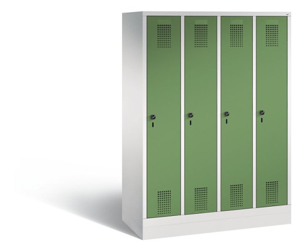 C+P Spind Evolo, 4 Abteile, H1600xB1190xT500 mm, Grau/Resedagrün, 480206-40 S10079