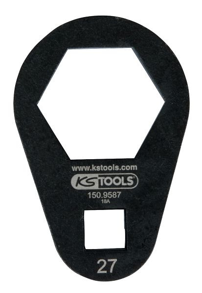 KS Tools 3/8" Einsteck-Ringschlüssel, extra flach, 27 mm, 150.9587