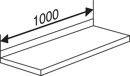 Kerkmann Stahlfachboden Libra mit Anschlagkante, B 1000 x T 300 mm, lichtgrau, 52129511