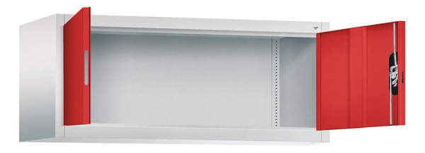 C+P Aufsatzschrank Acurado, H500xB1200xT500mm, Farbe: Lichtgrau / feuerrot, Muldengriff, 9484-000 S10178