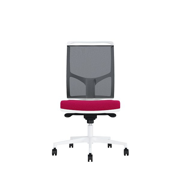 Bisley Bürodrehstuhl Zed, Weißes Kunststoff, Ohne Armlehnen, Fußkreuz aus Kunststoff, NE0173 lipstick, ZEDKSWNE0173