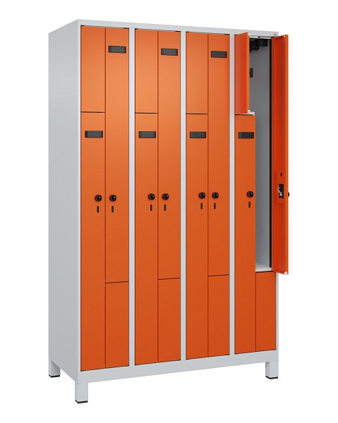 C+P Z-Spind Evolo PLUS, Füße, 8 Fächer, 1950x1200x500mm, 7035/2004, Drehriegel, 049013-408 S10005