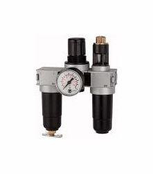 Riegler Wartungseinheit, dreiteilig mit Metallbehälter und Tropfaufsatz aus Metall, 100400