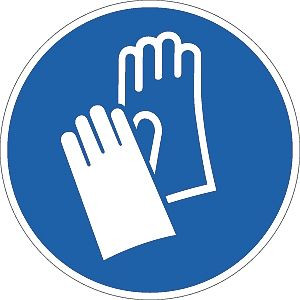 Moedel Handschutz benutzen ISO 7010, Alu, Ø 200 mm, 51789