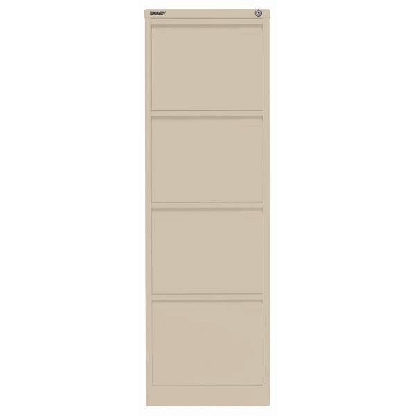 Bisley Hängeregistraturschrank, einbahnig, 4 HR-Schubladen, 643 sand, 3643643